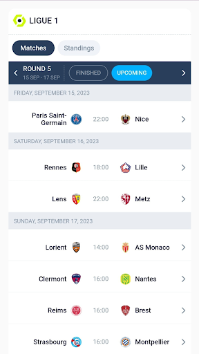 Ligue 1 LiveScore Screen 2