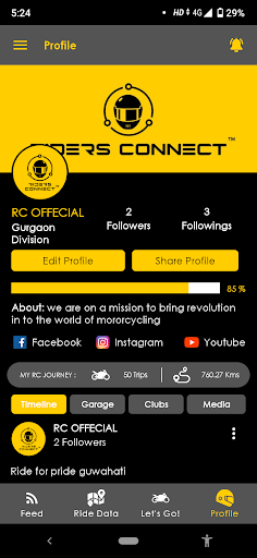 RIDERSCONNECT Screen 2