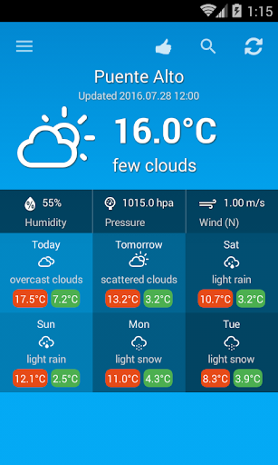 Weather Chile Screen 3