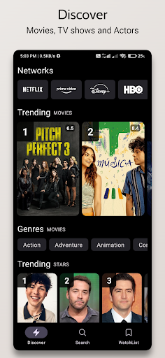 Android application MultiPlex : Track Movies & TV screenshort