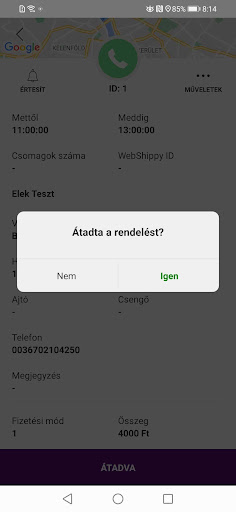 Tadam Futár Screen 3