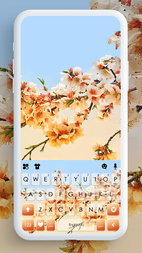 Android application Blossomy Flower Keyboard Backg screenshort