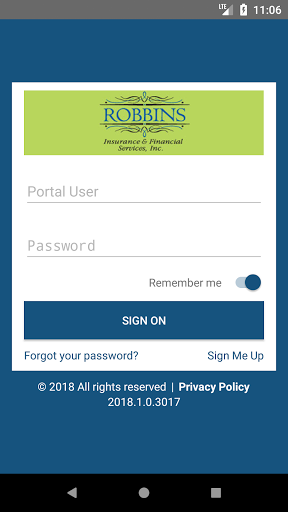 Android application Robbins Insurance & Financial screenshort