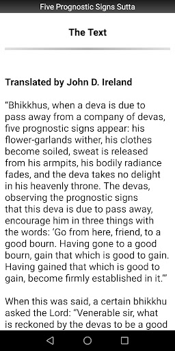 Five Prognostic Signs Sutta Screen 2