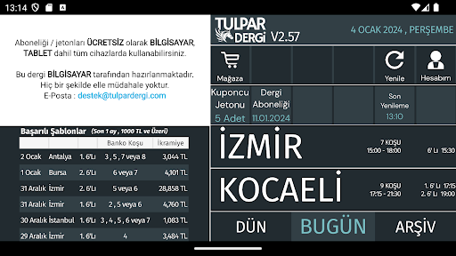 Android application Tulpar Dergi - At Yarışı screenshort