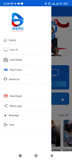 Android application Buja Media screenshort