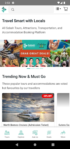 Android application SabahTravel screenshort