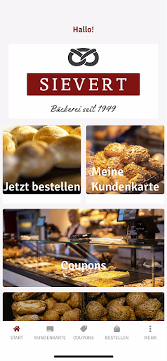Android application Bäckerei Sievert screenshort