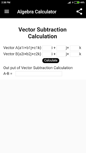 Algebra Calculator Screen 3