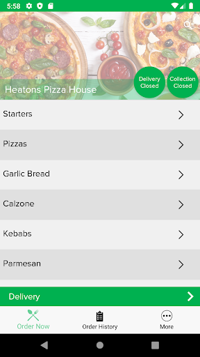 Heatons Pizza House Screen 2