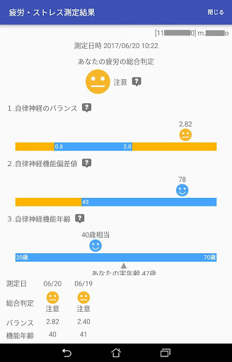 疲労博士 Screen 2