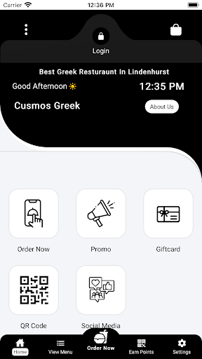 Android application Cusmos Restaurant screenshort