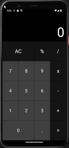 Android application Simple Calc screenshort