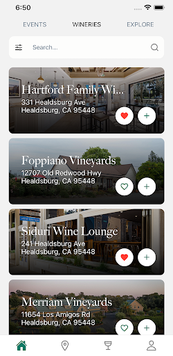 Android application Winehop screenshort