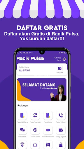 Android application Racik Pulsa screenshort