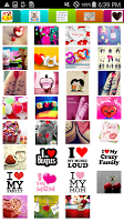 screenshot of Love Stickers