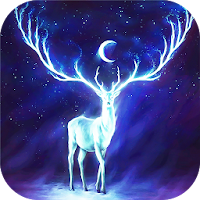 Night Bringer : Magic glowing deer live wallpaper