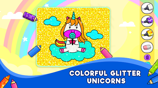 Unicorn Glitter Coloring Book: Coloring Unicornud83eudd84 4.0.18 APK screenshots 4