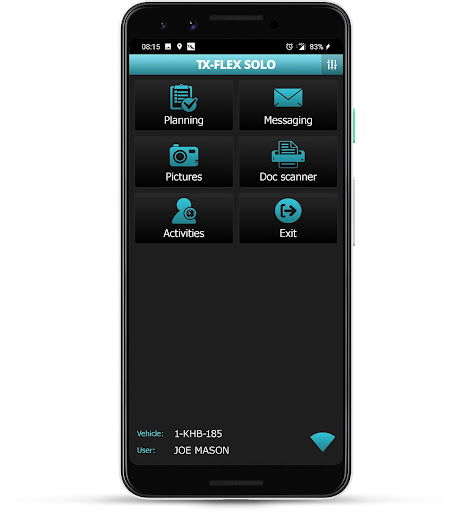 Android application TX-FLEX SOLO screenshort