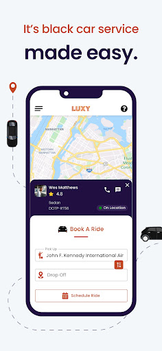 Android application LUXY Ride - Book a Chauffeur screenshort