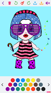 Doll Coloring Game for girls Varies with device APK screenshots 2