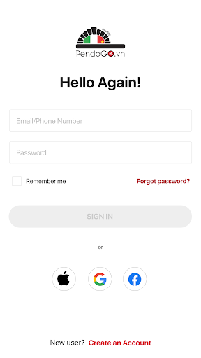 Android application PendoGO screenshort