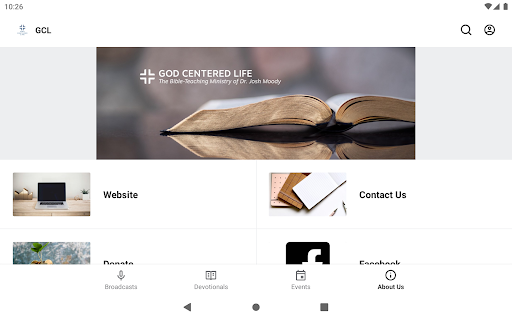 Screenshot of God Centered Life Ministries