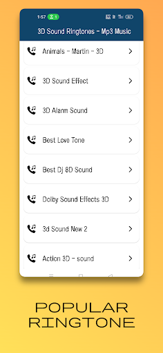 3D Sound Ringtones - Mp3 Music Screen 2