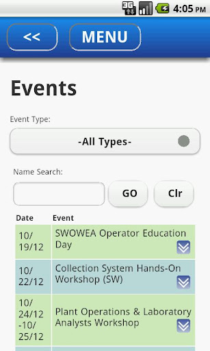 Ohio WEA Mobile App Screen 3
