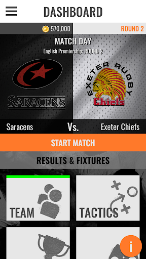 Android application GO Rugby Manager screenshort