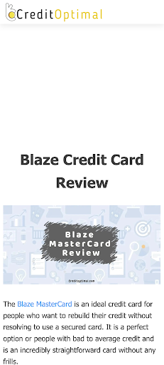 Blaze Mastercard Credit Card
