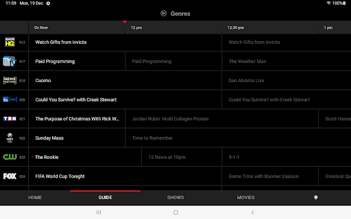 Screenshot of Nex-Tech TV Now