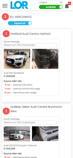 Android application Live Online Retail screenshort
