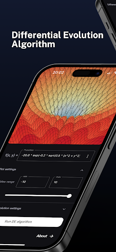 Android application Differential Evolution screenshort