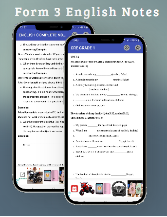 Android application English: form 3 notes. screenshort
