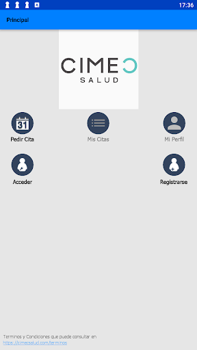 Android application Cimec Salud screenshort