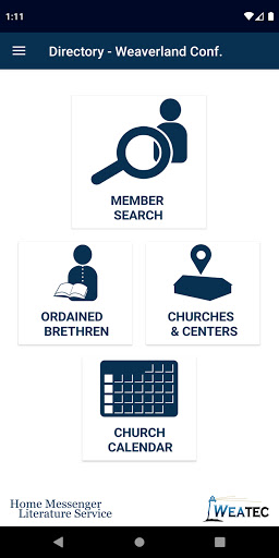 Android application Church Directory – Weaverland screenshort