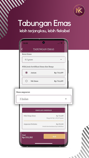 Android application NK Emas screenshort