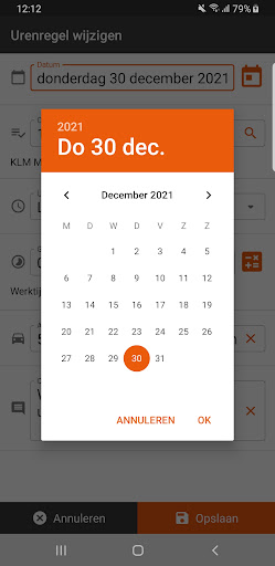 Komdex Urenregistratie Screen 3