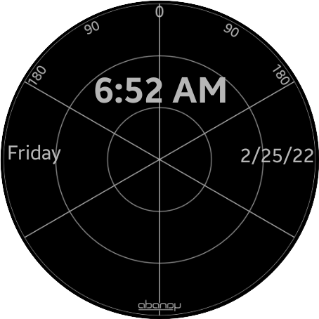Radar Watch Face Screen 2
