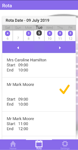 Android application Tagtronics Homecare Family and screenshort