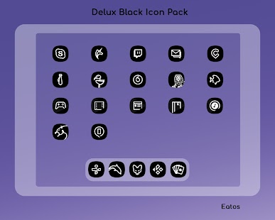 Delux Black - Icon Pack Screenshot