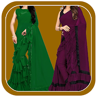 Women Fashion Ruffle Sarees