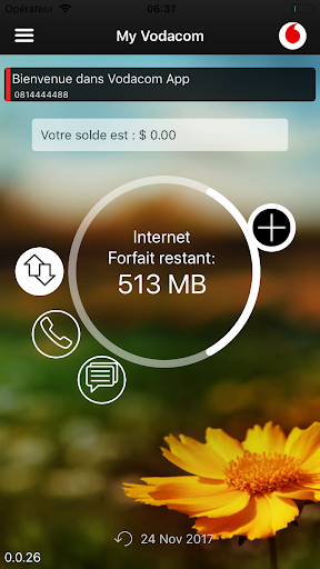 Android application Vodacom RDC app screenshort