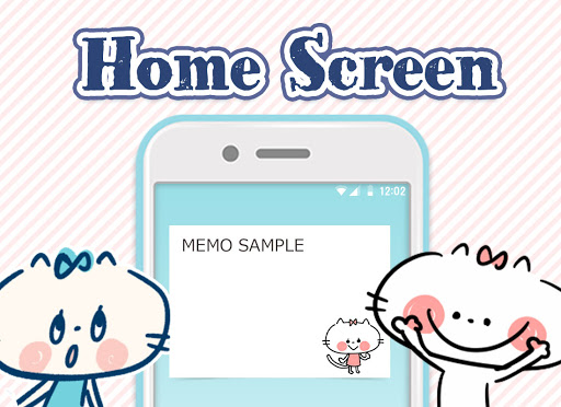Android application Notepad Cute Cat screenshort