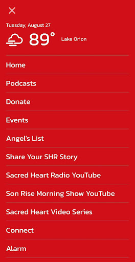 Sacred Heart Radio Screen 2