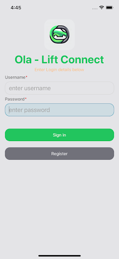 Ola - Lift Connect Screen 2