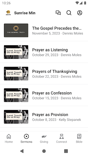 Sunrise Ministries Screen 2