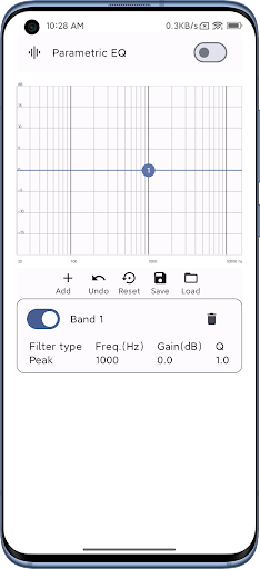 PrecisEQ -parametric equalizer Screen 2