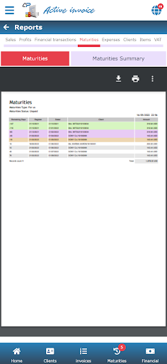 Active invoice Screen 3